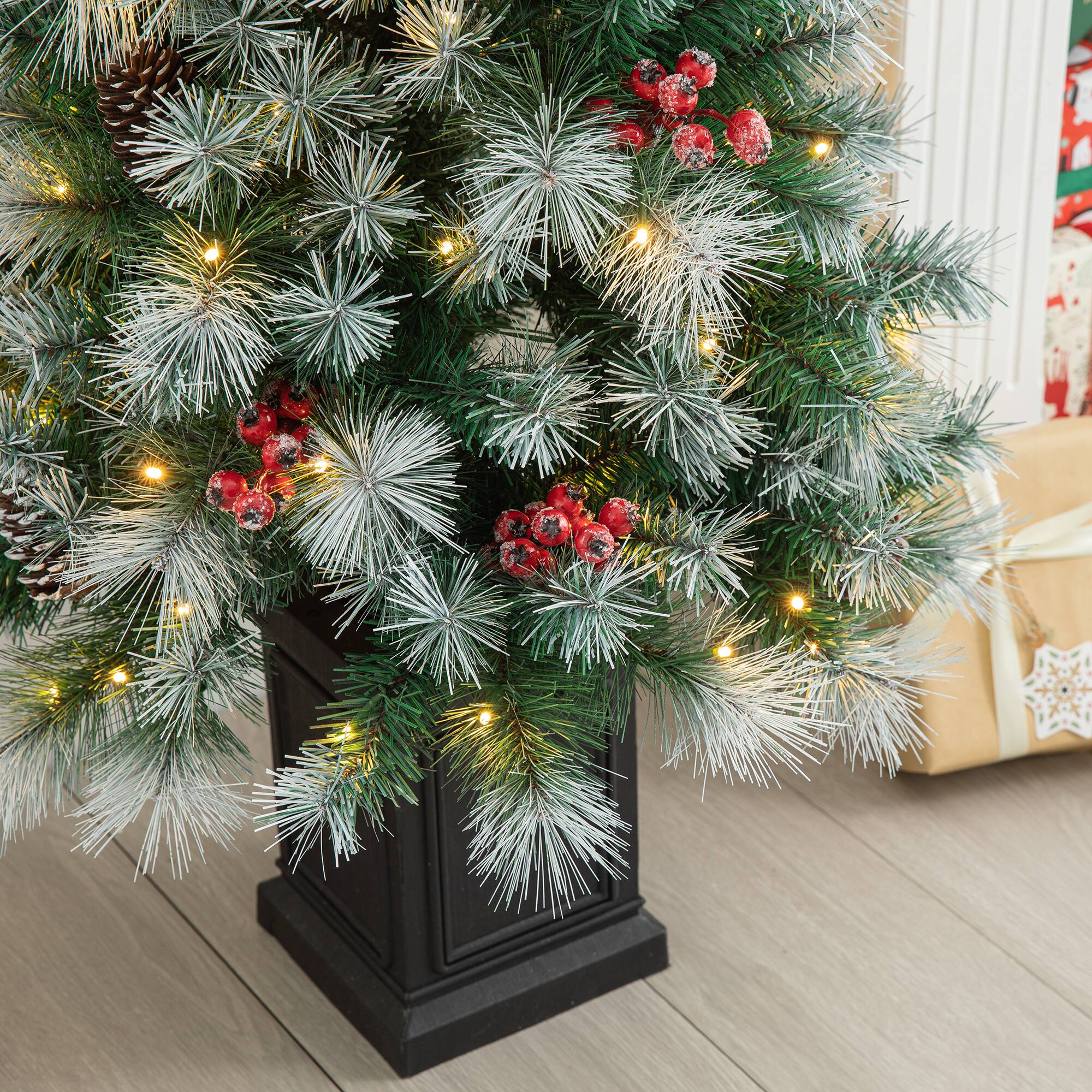 5ft. Pre-Lit Pine Artificial Christmas Porch Tree